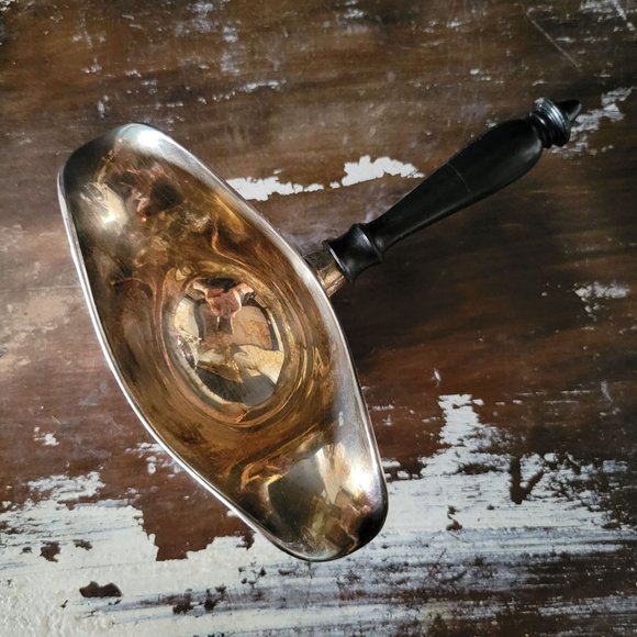 Vintage 2 Sided Gravy Boat Sauce Boat Pourer with Wood Handle - Picture 7 of 7